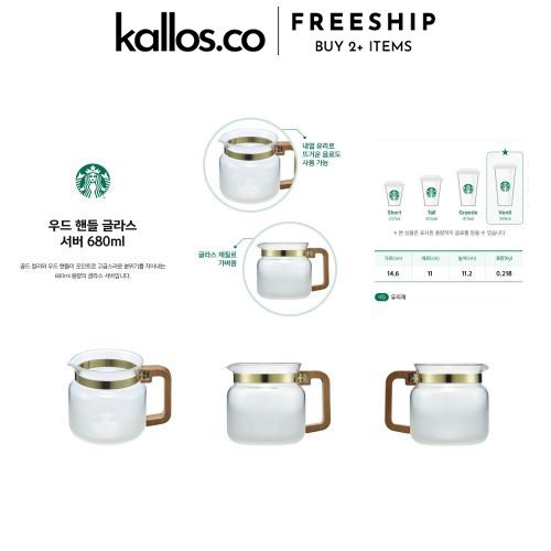 Bộ Bình Nước, Phễu Lọc, Máy Xay Cà Phê Starbucks Grinder, Kettle, Glass Jar, Kompresso, Pour OVer  - Kallos Vietnam