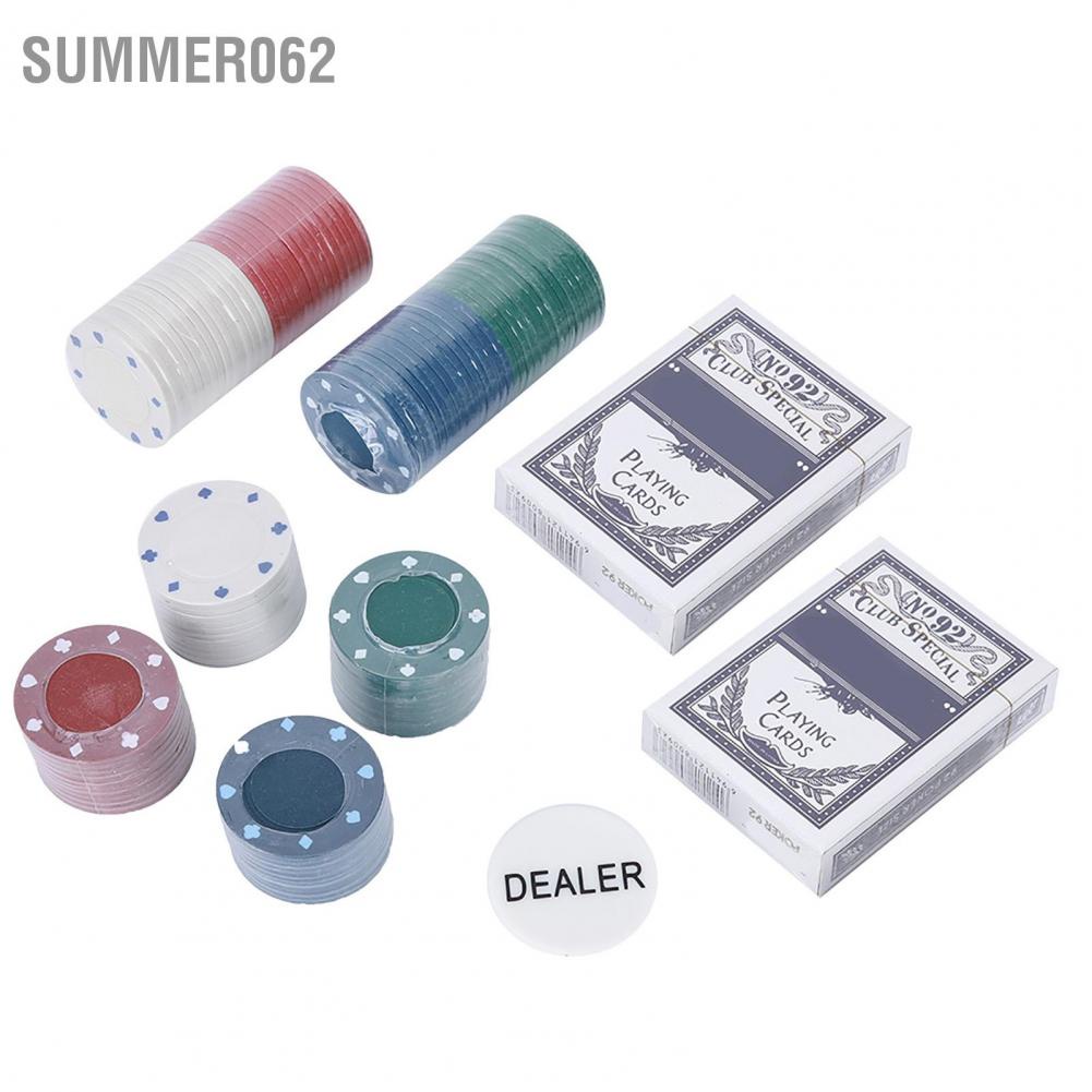 [Hàng Sẵn] 100PCS Poker Chips Cards with Portable Carrying Case for Texas Holdem Black Jack 【Summer062】