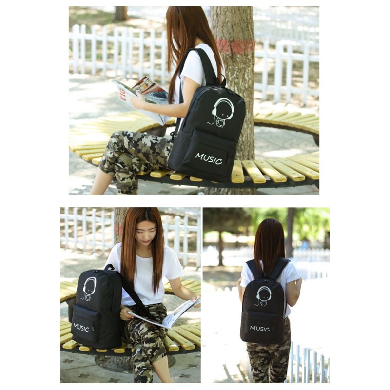 Balo học sinh nam nữ dạ quang phát sáng trong đêm