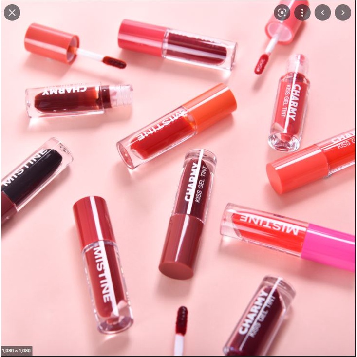 Son Tint siêu lì Thái lan sẵn 10 màu Mistine Charmy Kiss Gel Tint 2.8 g