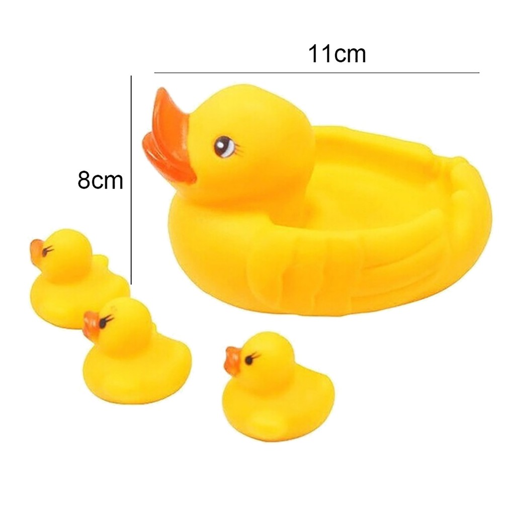 Bộ 4 Vịt Đồ Chơi Bằng Nhựa Cho Bé