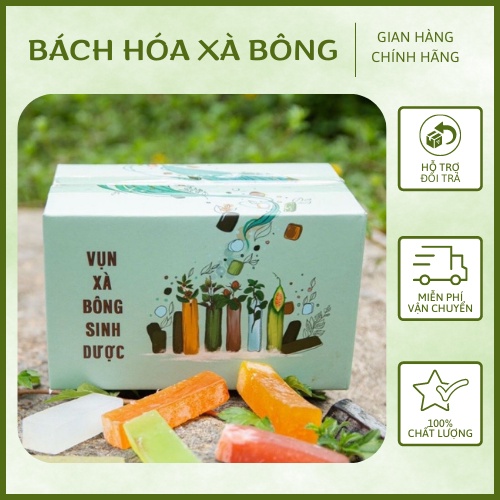 Vụn xà bông sinh dược Bách Hoá Xà Bông xà phòng tắm dưỡng da, tặng kèm 3 túi lưới ( túi 1kg ) - sp 28