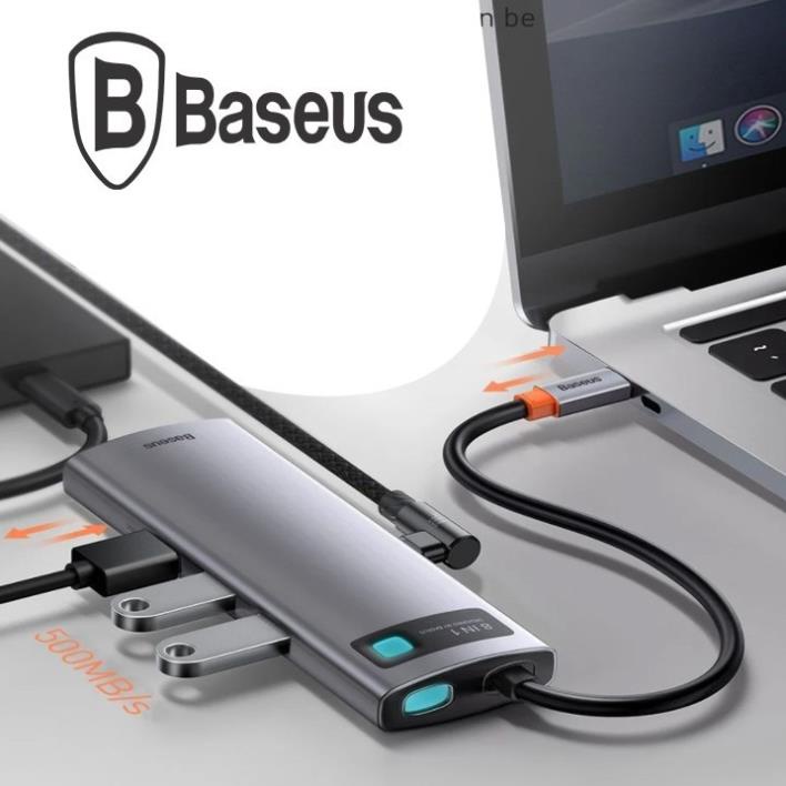 Bộ Hub Chuyển Đổi Đa Năng  11 in 1 HDMI 4K , PD 100W , VGA , USB 3.0 Cho Laptop , Macbook , tivi .Baseus CAHUB-CT0G | BigBuy360 - bigbuy360.vn