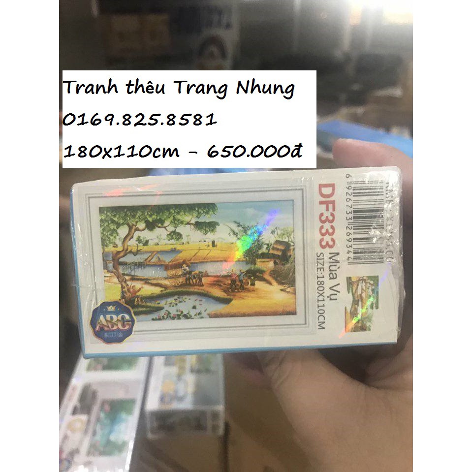 Tranh đinh đá Phong cảnh làng quê DF333-180x110cm
