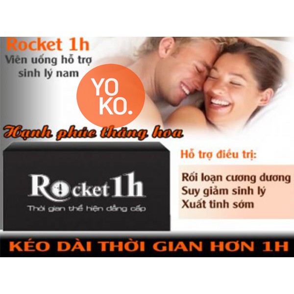 [Combo] Rocket 1h Sao Thái Dương Bổ Thận Nam Tăng Sinh Lực Hộp 1 Vỉ 6 Viên Tặng Kèm BCS Masculan - Yoko Pharma