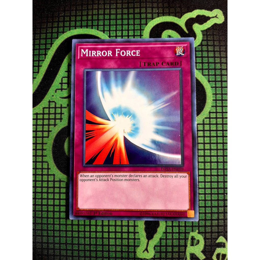 THẺ BÀI YUGIOH NEAR MINT -Mirror Force - DASA-EN059 - Super Rare 1st Edition