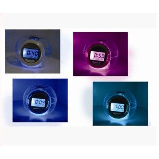 Đồng hồ báo thức để bàn LCD 7 màu đèn Led