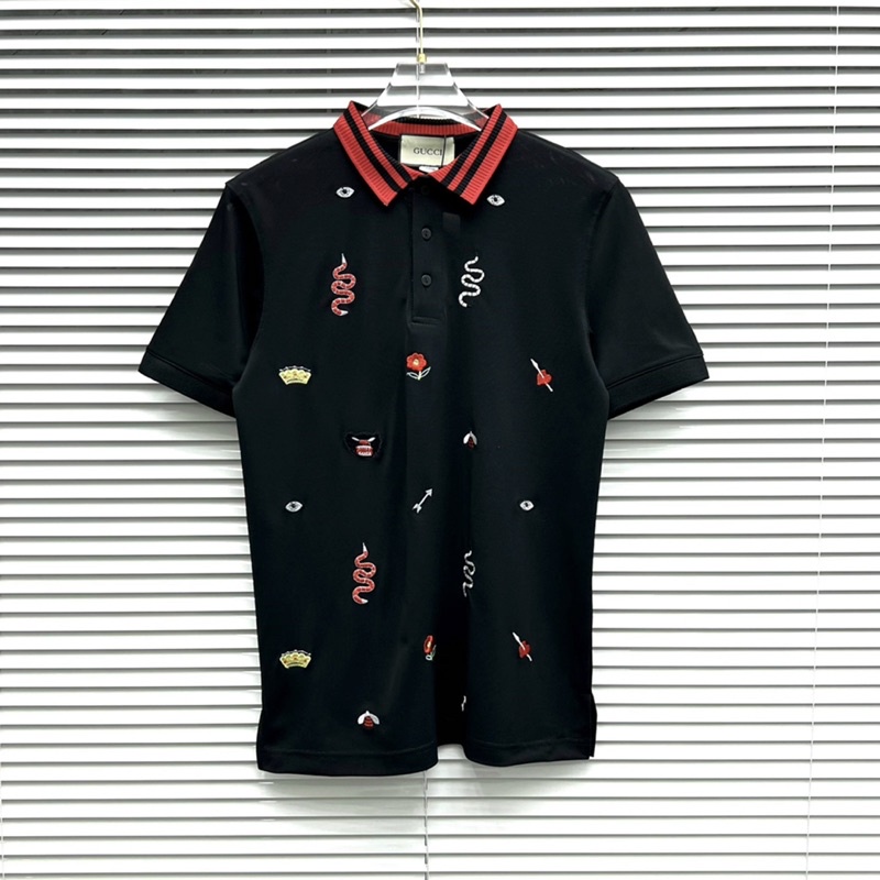 Áo Polo Nam cổ bẻ bo màu phối thêu hình item chất Cotton cao cấp PL01P