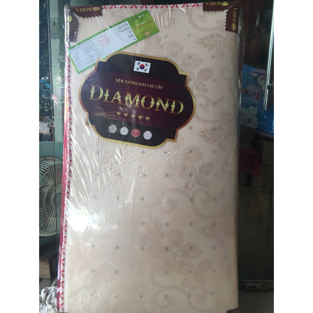 Nệm cao su non Diamond chần viền cao cấp dầy 2 phân (loại thẳng gấp được)