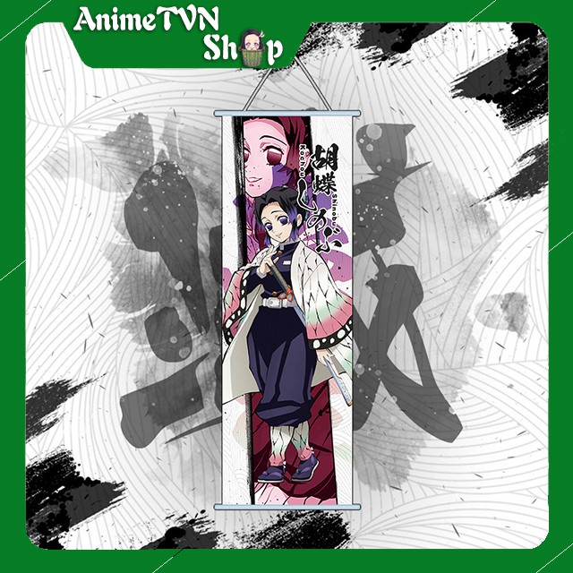 Poster vải lụa tranh lụa treo tường hình Anime Manga - Kimetsu No Yaiba (Thanh gươm diệt quỷ) Size 30x70cm