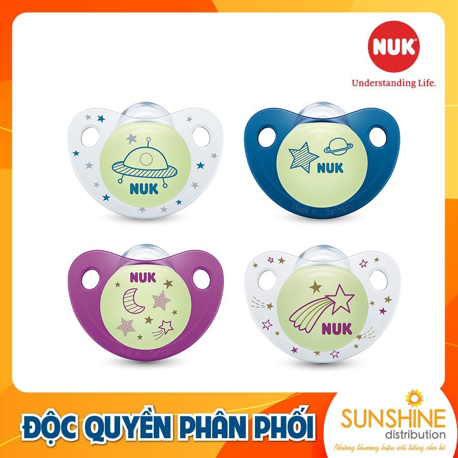 Bộ 2 ti giả NUK Night/Day silicone