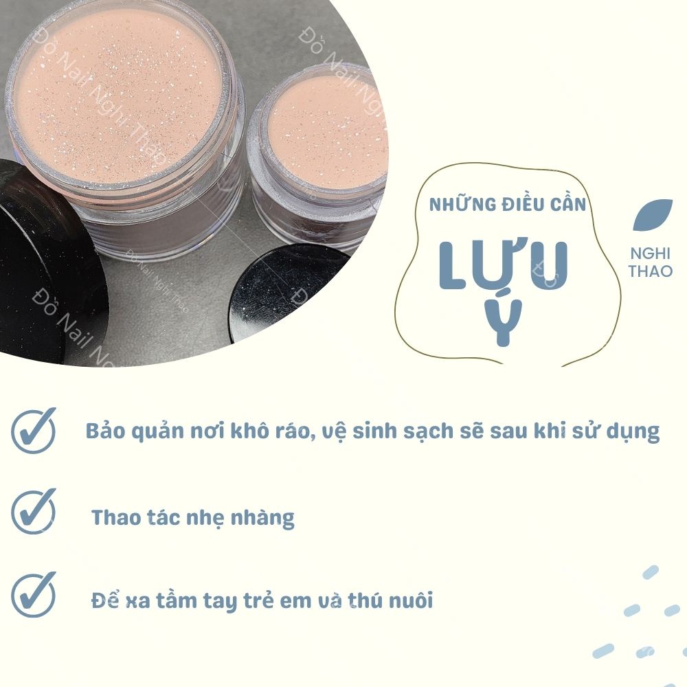 Bột nail đắp móng mỹ trắng clear ombre nature