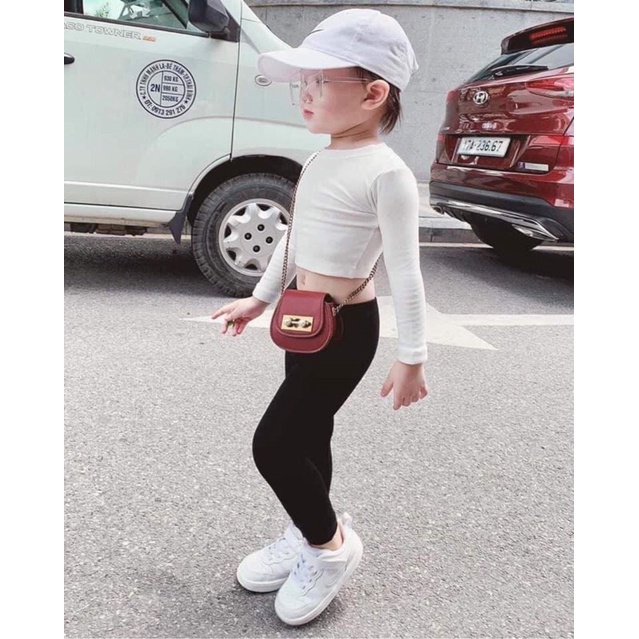 Set áo dài tay và quần legging cho bé gái