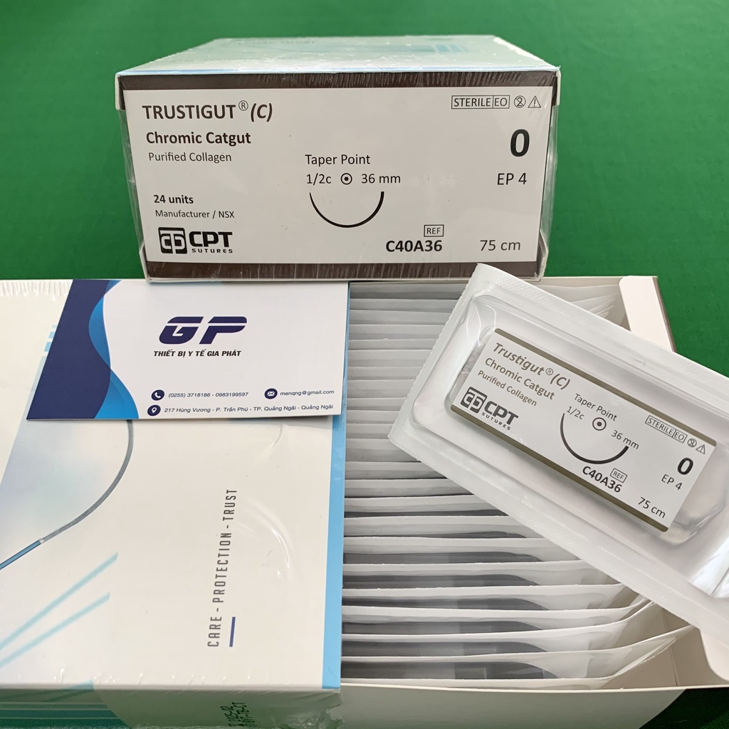 CHỈ PHẪU THUẬT TỰ TIÊU CPT CHROMIC CATGUT
