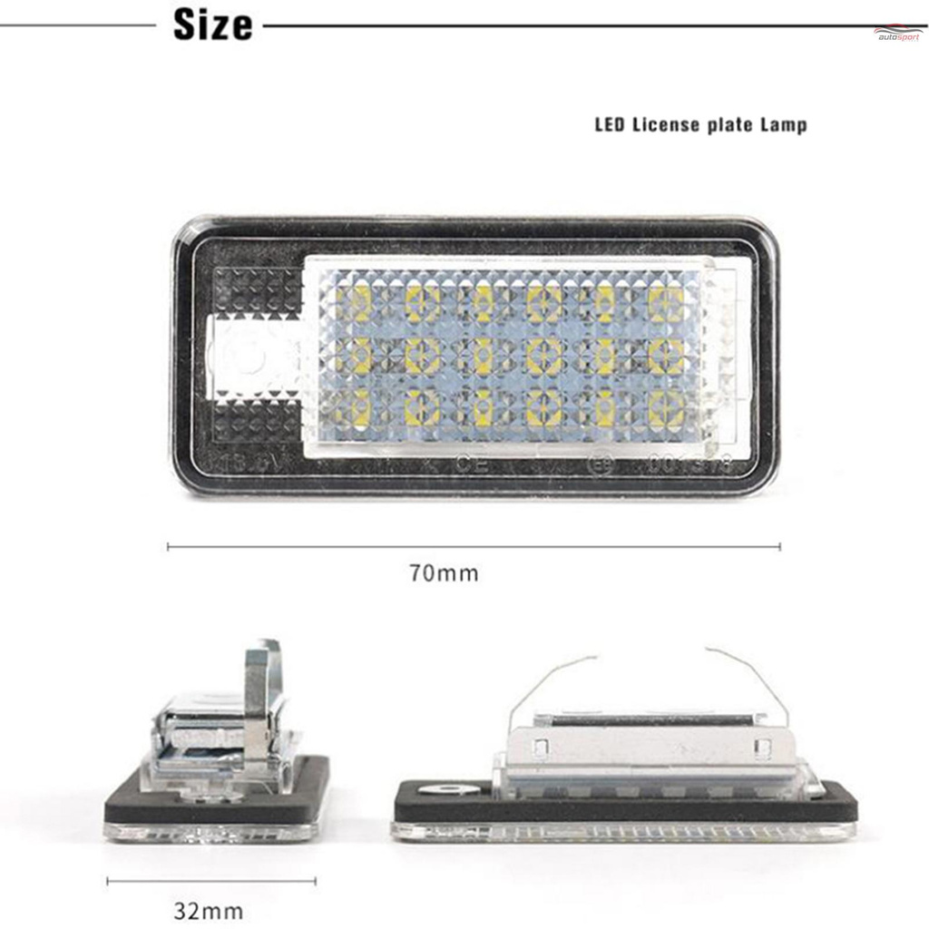 Bộ 18 Đèn LED Thay Thế Gắn Biển Số Xe Hơi Audi A3 S3 A4 S4 B6 A6 S6 A8 S8 Q7