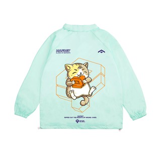 Áo Khoác Ulzzang Unisex màu xanh local brand ONTOP, vải dù form rộng màu xanh (Quà tặng)