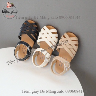 sandal bé gái rọ đan chéo mã mới