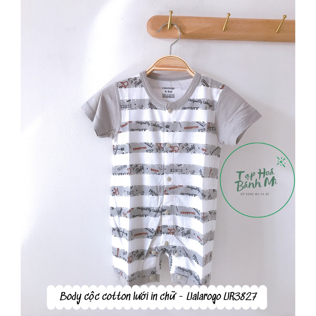 Body đùi Ualarogo cotton lưới in chữ