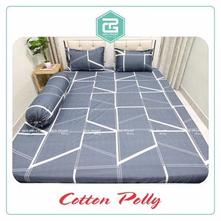 Bộ ga gối Cotton Poly (4 món) Loại 1 ( 1 ga + 1 áo ôm + 2 gối nằm)