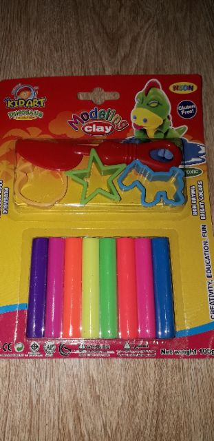 Sét 8 thanh đất sét nặn và khuôn loại 100g