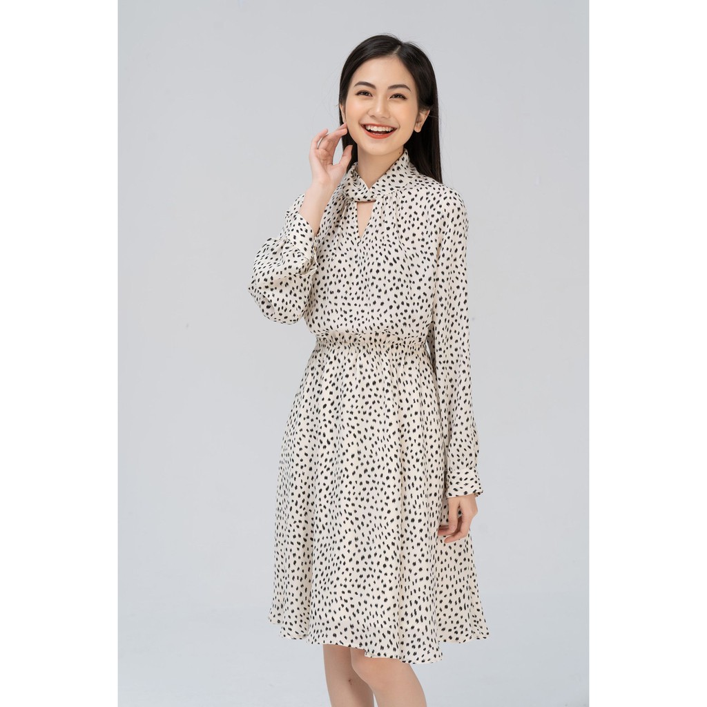 Đầm chun YODY Cổ Xoăn Váy nữ dáng xòe | BigBuy360 - bigbuy360.vn