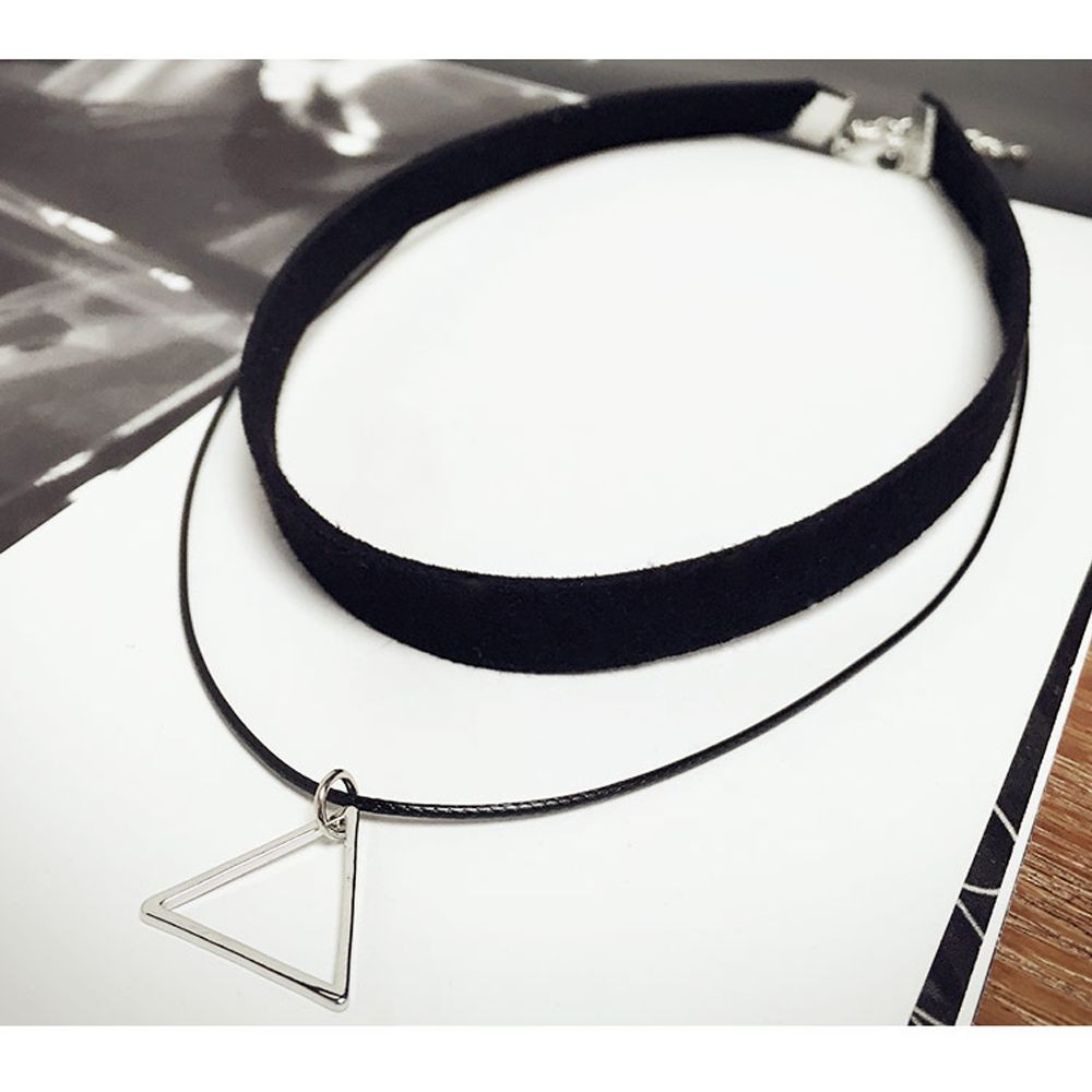 Chain Geometry Pendant Fashionable Joker Collar Necklace Clavicle Necklace