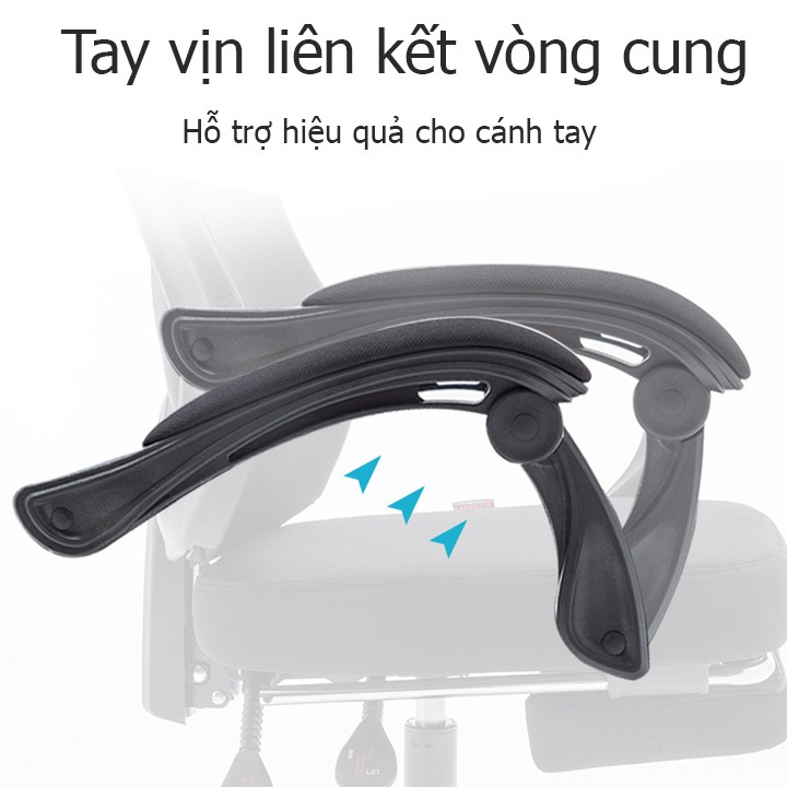 Ghế xoay văn phòng có tựa đầu thiết kế mới ( có gác chân) BETA HOME B019-1