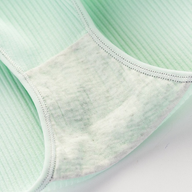 Đồ lót nữ quần chip cotton tăm viền kẻ phối nơ