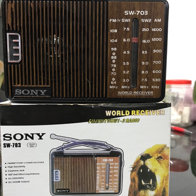 [Mã ELHACE giảm 4% đơn 300K] Đài SONY sw-703 đủ sóng FM TV AM SW1 SW2