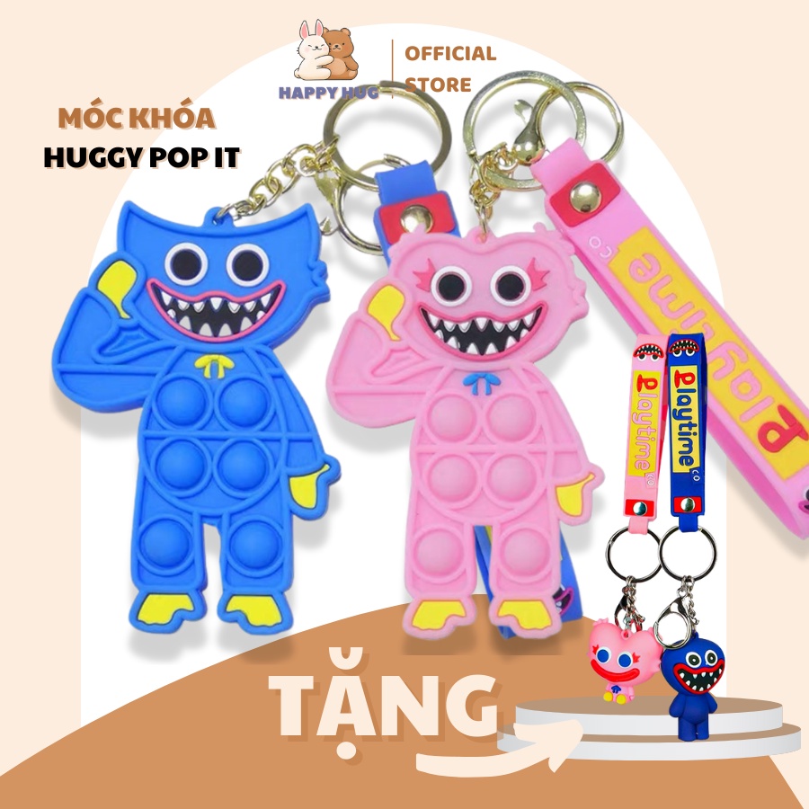 Móc khóa Huggy Wuggy Pop it nhân vật trong game Poppy Playtime - Happy Hug