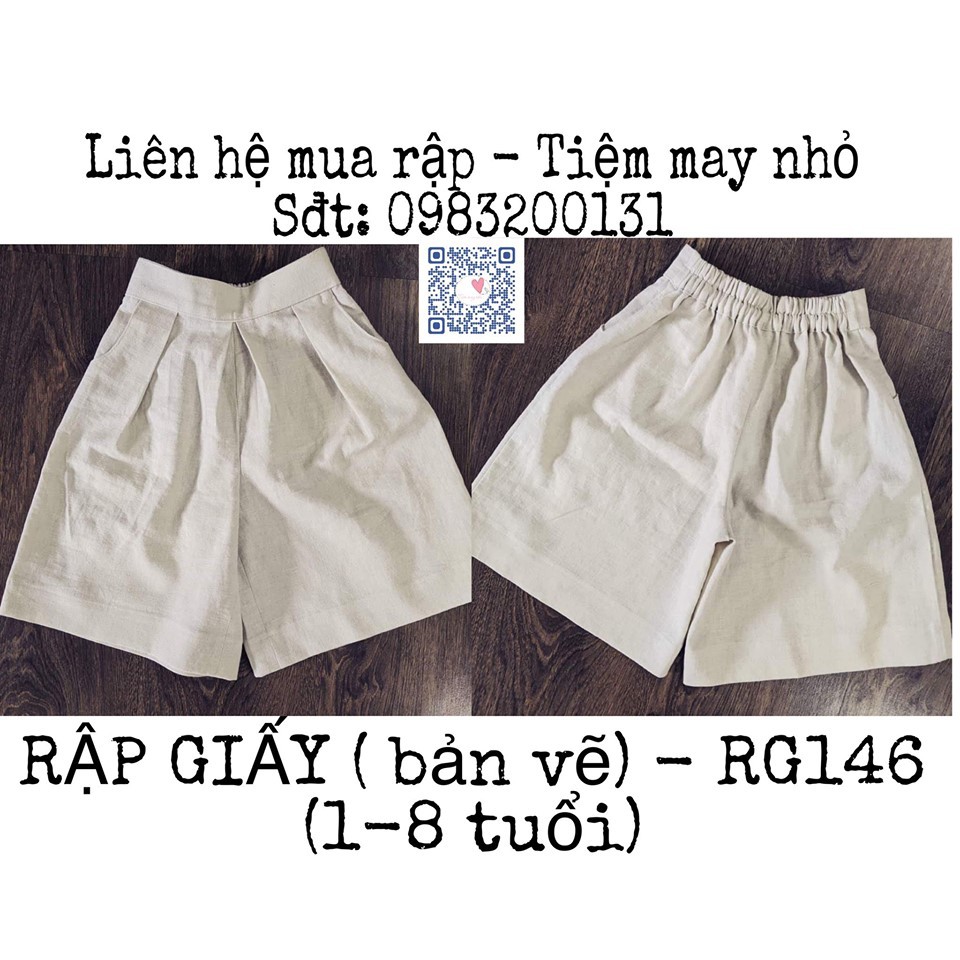 RG146_Rập giấy may quần bé gái