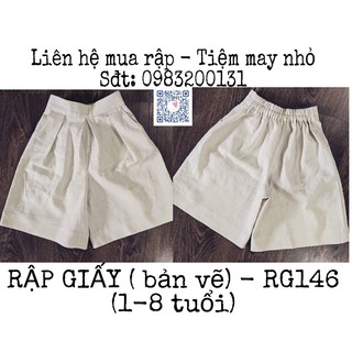 RG146_Rập giấy may quần bé gái