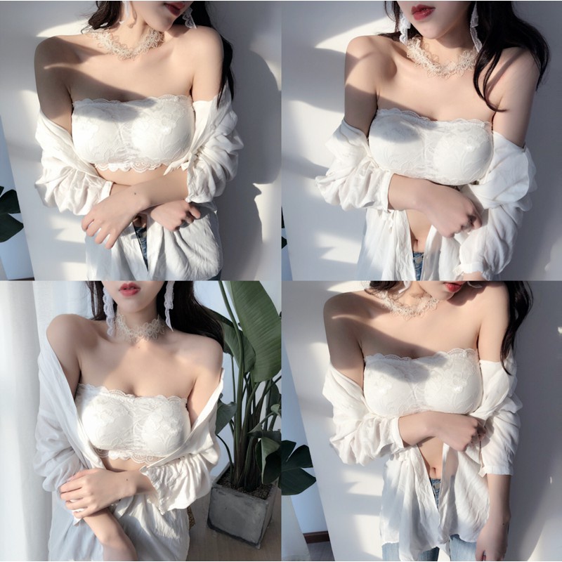 Áo Bra Không Dây Gân Tăm Co Giãn, Áo Ngực Được Thiết Kế Theo Phong Cách Năng Động Và Gợi Cảm