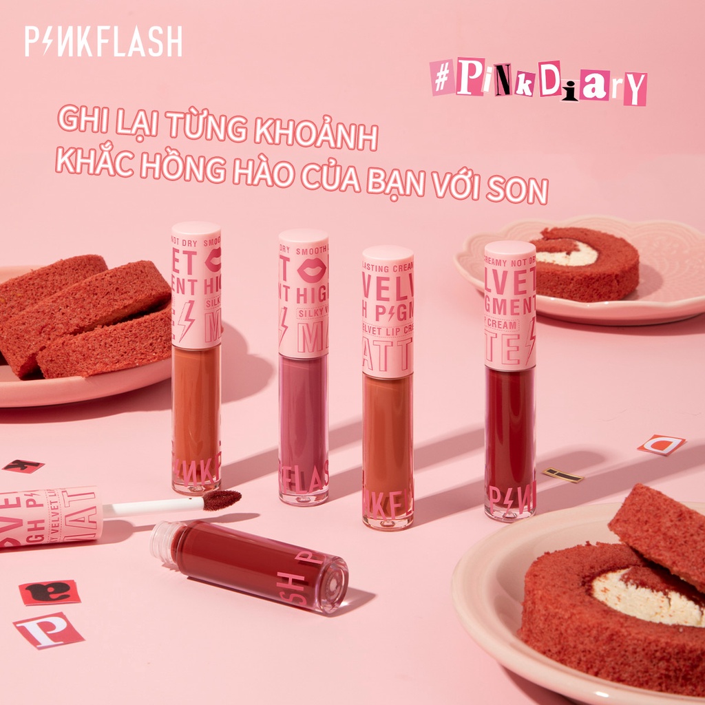 Bộ 7 mỹ phẩm trang điểm PINKFLASH gồm 6 son môi + 1 phấn mắt 200g | BigBuy360 - bigbuy360.vn