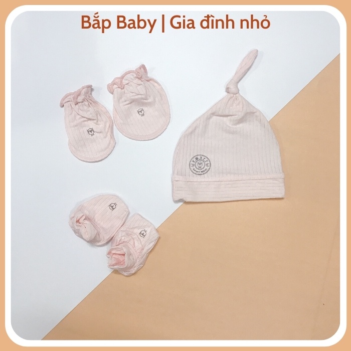 Set bao tay chân mũ sơ sinh Hrnee vải modal nhiều màu sắc dễ thương cho bé