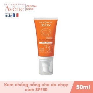 Kem Chống Nắng Avene Protection SPF50+ Fragrance Free Không Hương Liệu Cho Da Khô Nhạy Cảm 50ml