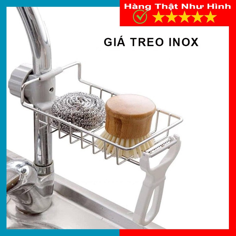 [Loại Tốt] Kệ Inox Gắn Vòi Treo Dụng Cụ Rửa Chén Inox Tiện Lợi - MTDDT