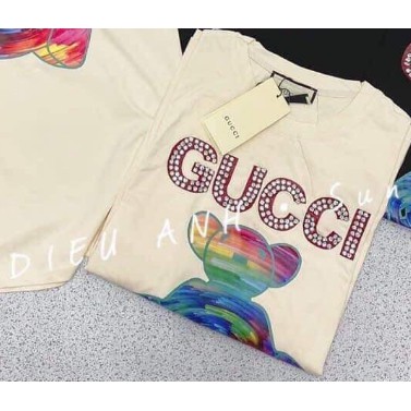 áo thun nữ GUCCI gấu cầu vòng