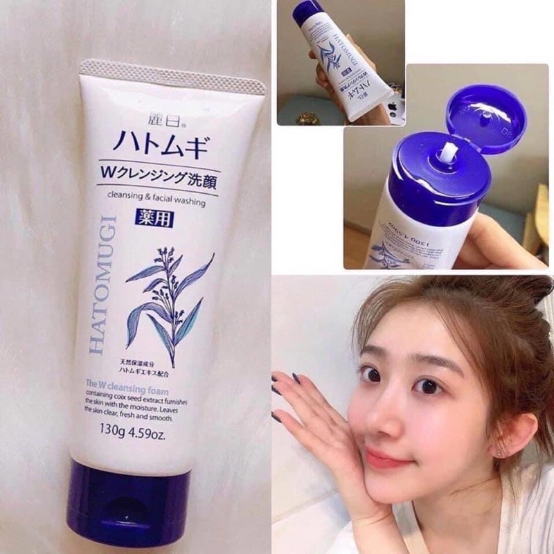 Sữa Rửa Mặt Làm Sáng Da Reihaku Hatomugi Facial Foam 130g