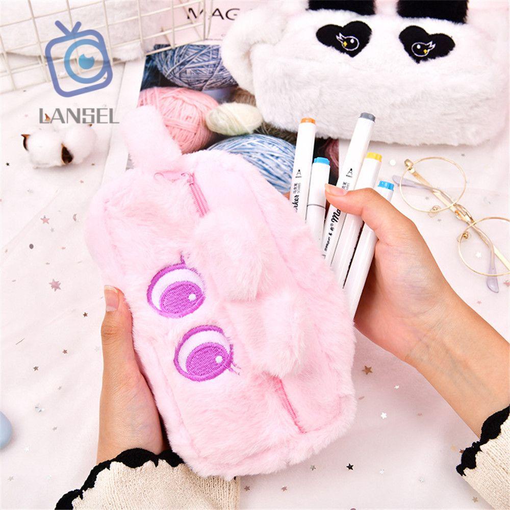 Túi đựng bút/ đồ trang điểm kiểu động vật nhồi bông dễ thương sức chứa lớn