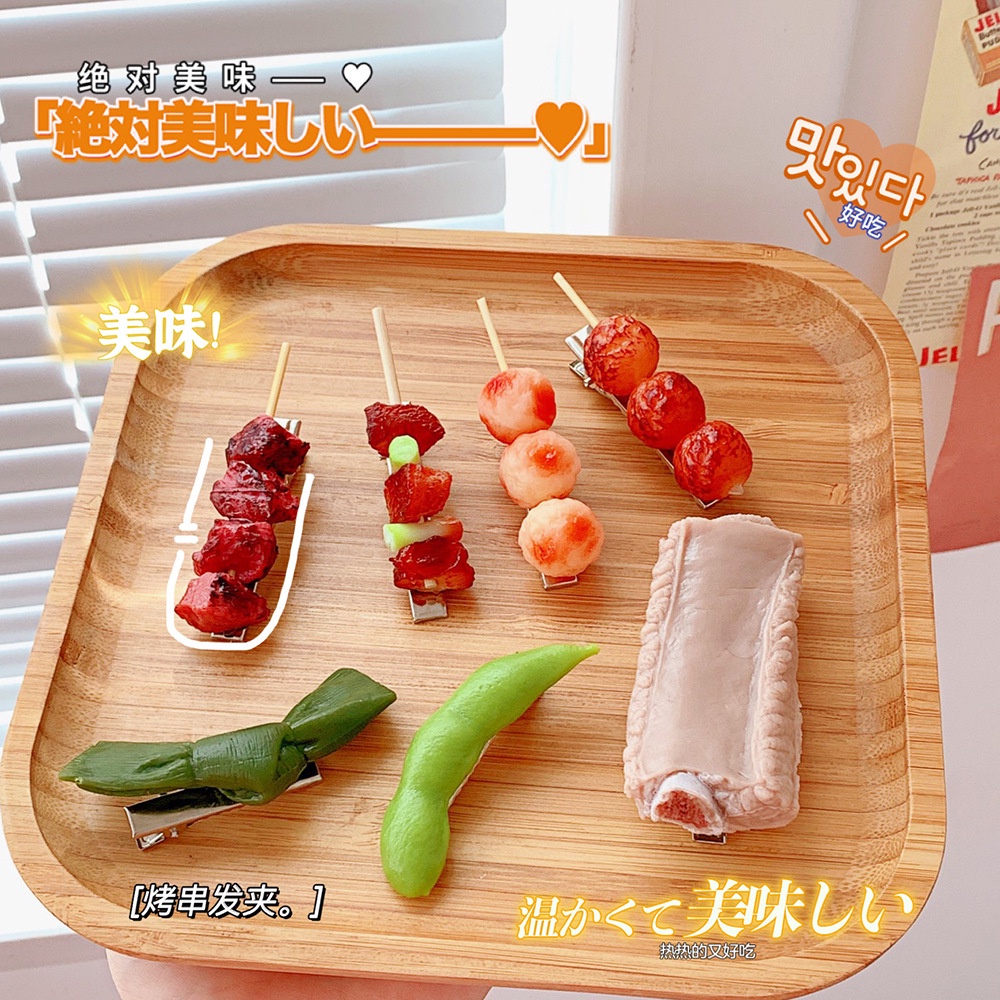 Kẹp tóc thiết kế hình đồ ăn nhiều phong cách tùy chọn độc đáo thời trang cá tính