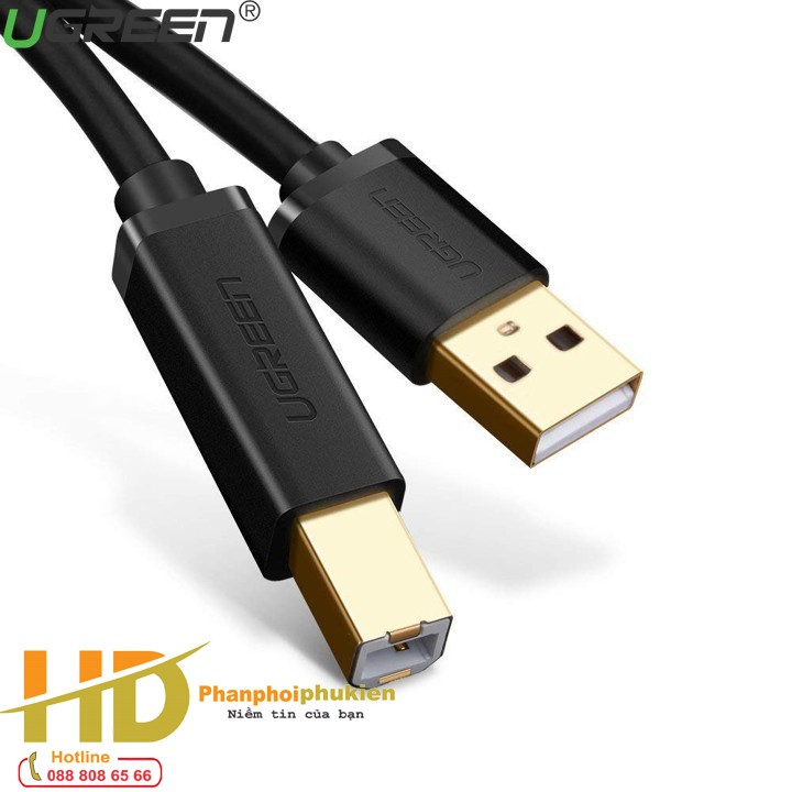 Cáp máy in USB 2.0 Ugreen 10351 dài 3M