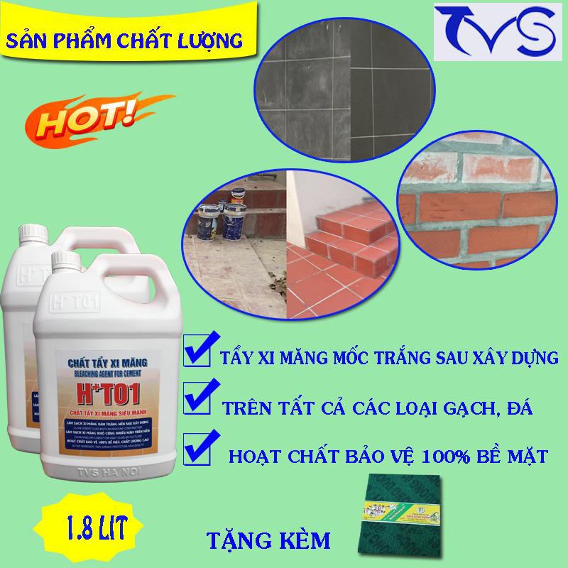 Nước tẩy xi măng HT01 - 1.8lit trên nhiều chất liệu