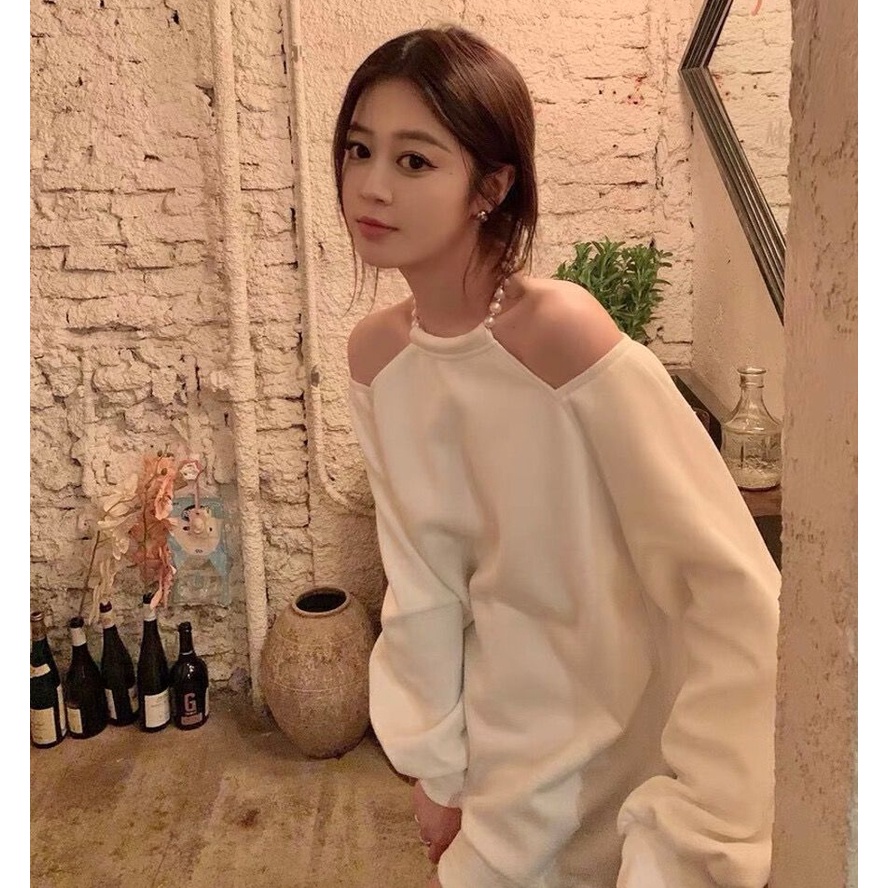Áo Kiểu Trễ Vai Phong Cách Pháp Thời Trang Mùa Thu Quyến Rũ Cho Nữ
