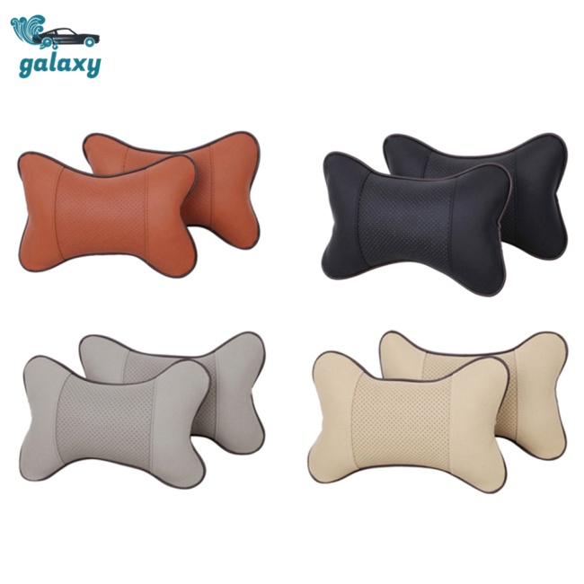 Galaxy Gối Tựa Đầu Bằng Da PU Cho Xe Hơi