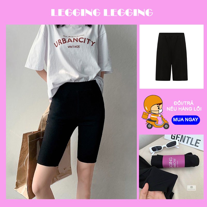 Quần legging đùi cuộn tím siêu Hot