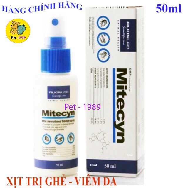 xịt trị Mytecyn trị viêm da ghẻ Pet-1989