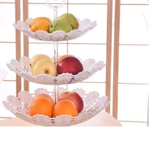 Khay đựng hoa quả 3 tầng (ảnh thật)