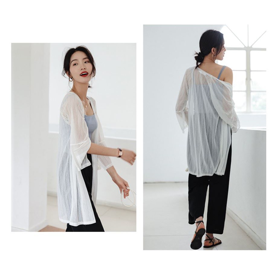 🌸 CARDIGAN mỏng dáng dài 🌸 Áo choàng đi biển voan thun cao cấp