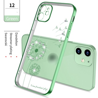 Ốp điện thoại có viền mẫu hoa bồ công anh thích hợp cho IPhone 14 13 12 Pro Max X XS Max XR 11 Pro Max 7 8 Plus SE 2020